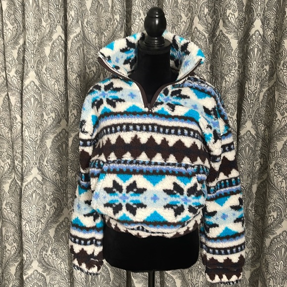 aerie Tops Offline By Aerie Quarter Zip Sherpa The Warmest Cozy